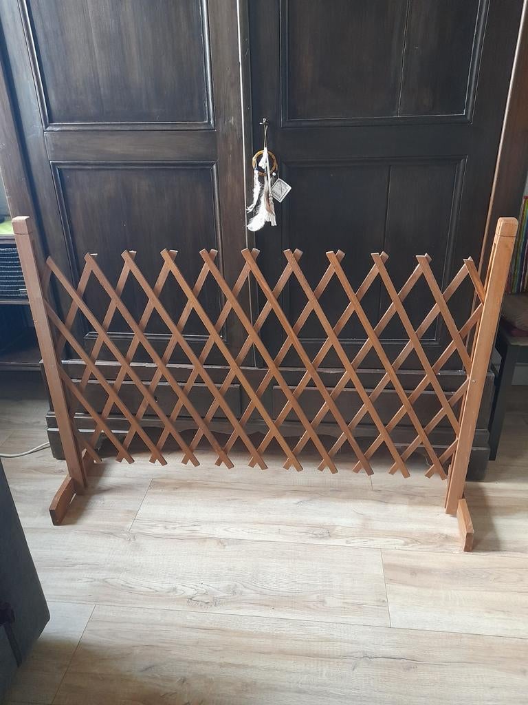 Neuve - Barrière accordéon en bois pour chien 125 max h 90, Enlèvement ou Envoi, Neuf