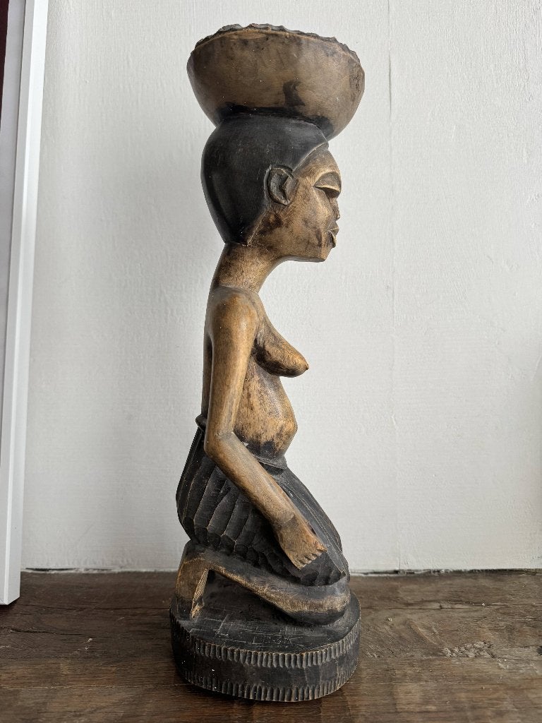 Statue Africaine, Hout, Bruin, Afrika, Ophalen of Verzenden
