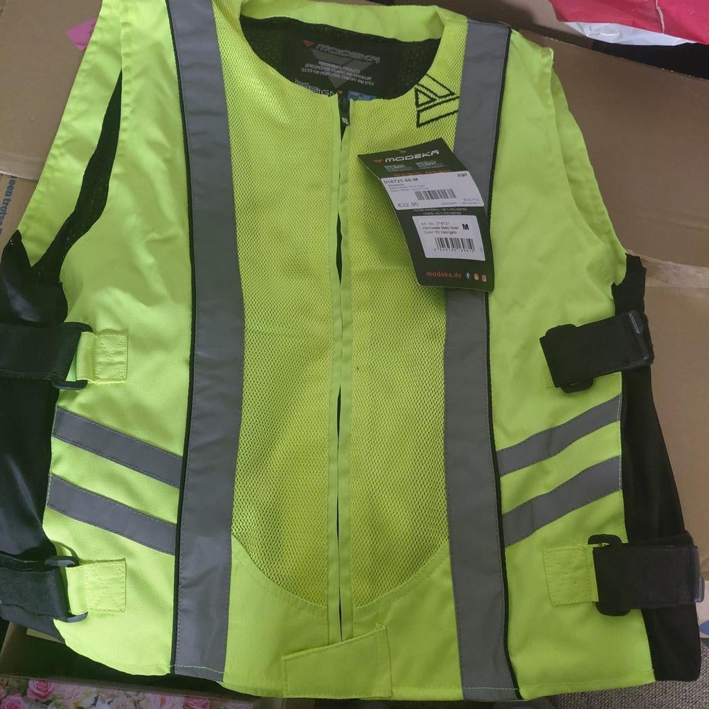 Fluo vest voor op motto, Motoren, Overige typen, Dames, Modeka, Ophalen