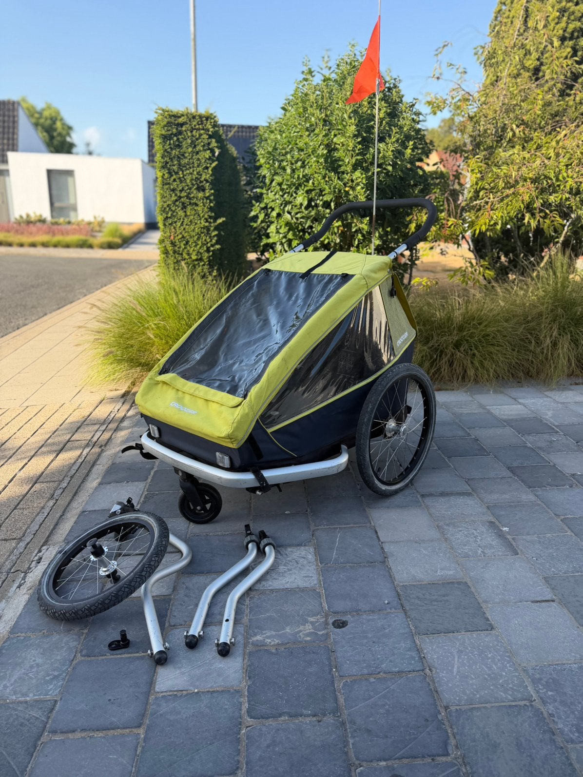 Fietskar Croozer For 2 kids, geen scheuren. Recent model, Vélos & Vélomoteurs, 80 kg ou plus, Pliable, Comme neuf, Enlèvement