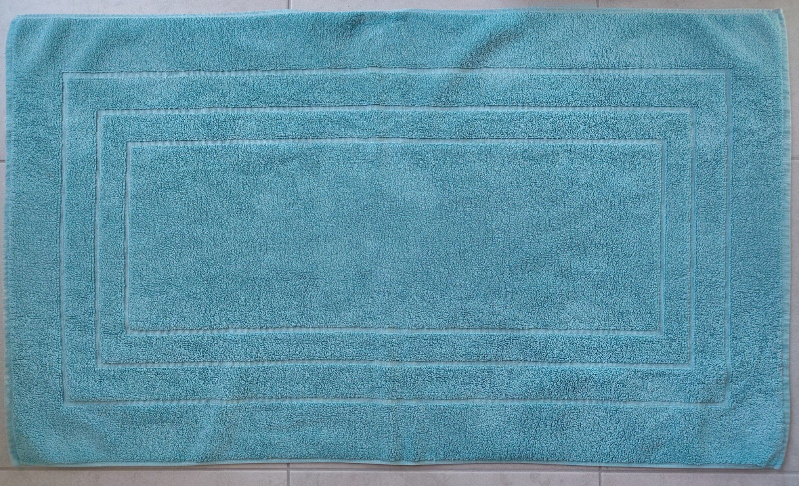 Grote turquoise badmat Vossen, Gebruikt, Overige kleuren, Vossen, Ophalen of Verzenden