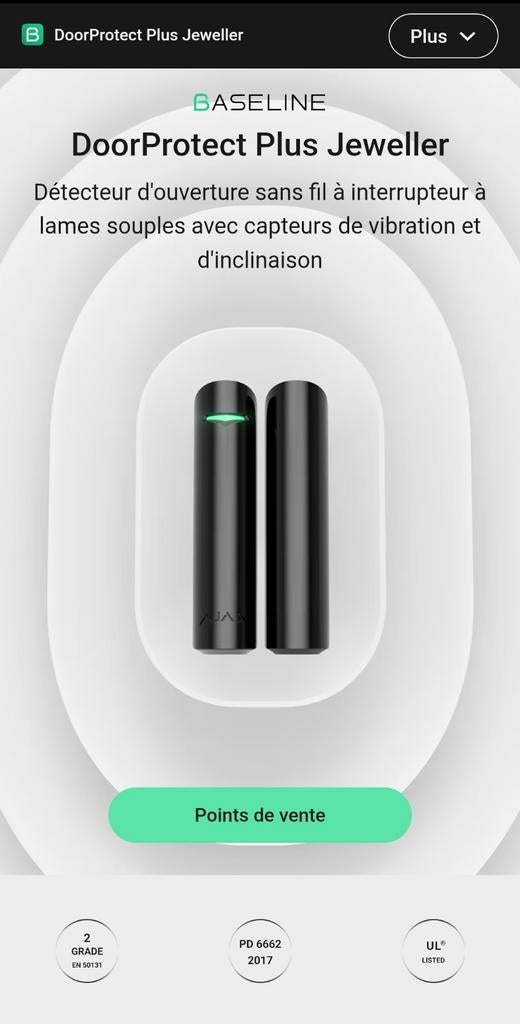 Ajax-openingsdetector, Gebruikt, Detector, Sensor of Melder, Raam of Deur, Ophalen of Verzenden