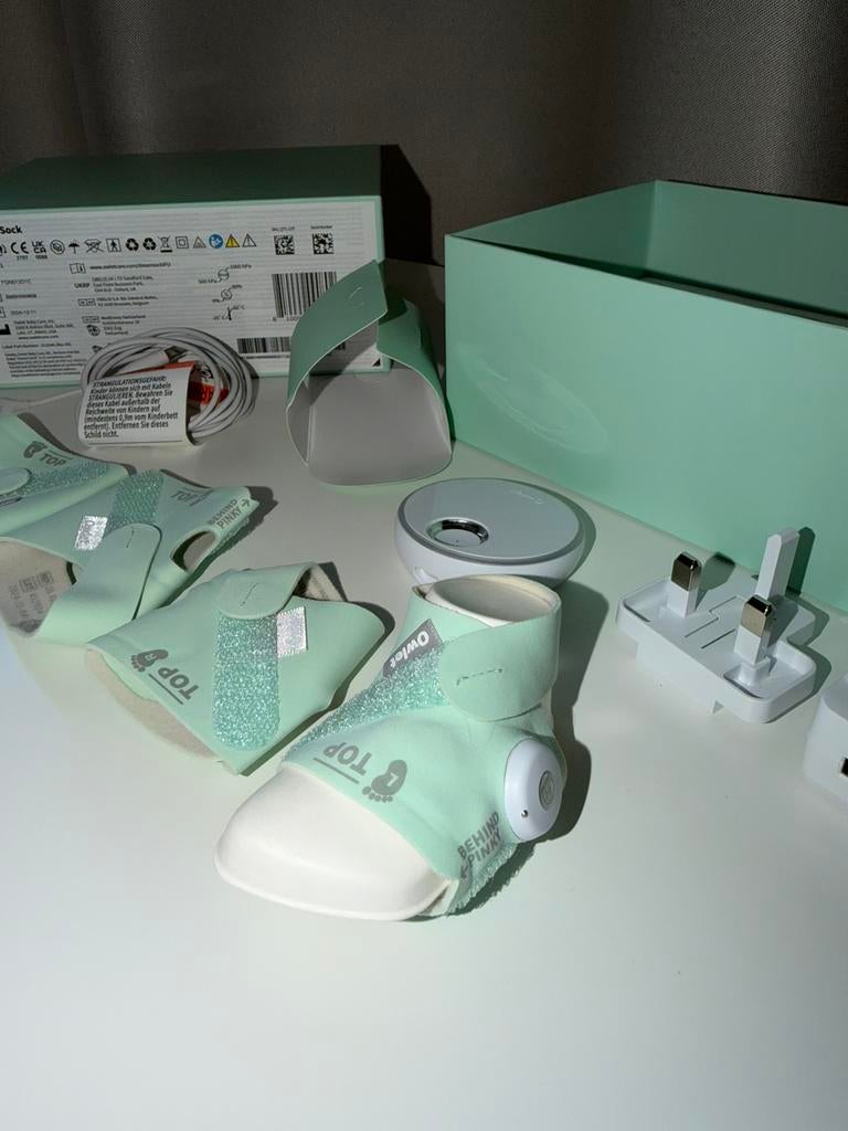 Owlet Dream Sock – mint | Baby Monitor | NIEUW, Kinderen en Baby's, Ophalen of Verzenden, Nieuw, Minder dan 100 meter, Digitaal