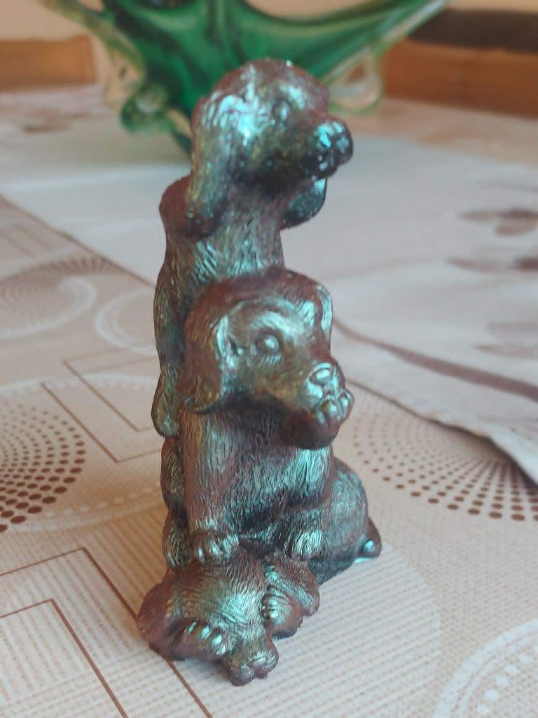 Beeldje horen zien en zwijgen hondjes, Antiek en Kunst, Ophalen of Verzenden, Beeld
