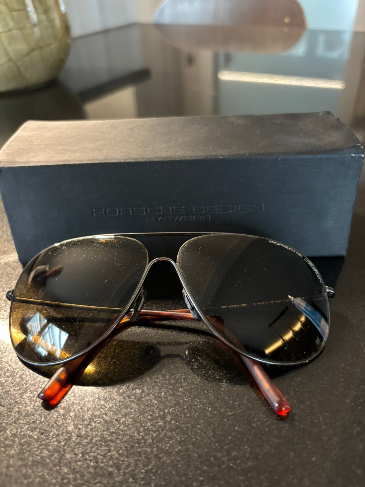 Porsche Design zonnebril – Aviator/Pilot, Ophalen of Verzenden, Zo goed als nieuw, Zonnebril