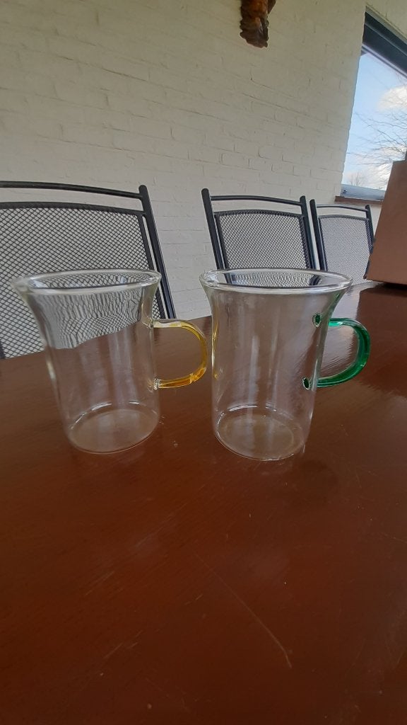 2 theekopjes 2 theeglazen, Huis en Inrichting, Ophalen of Verzenden, Zo goed als nieuw, Glas, Kop(pen) en/of Schotel(s)