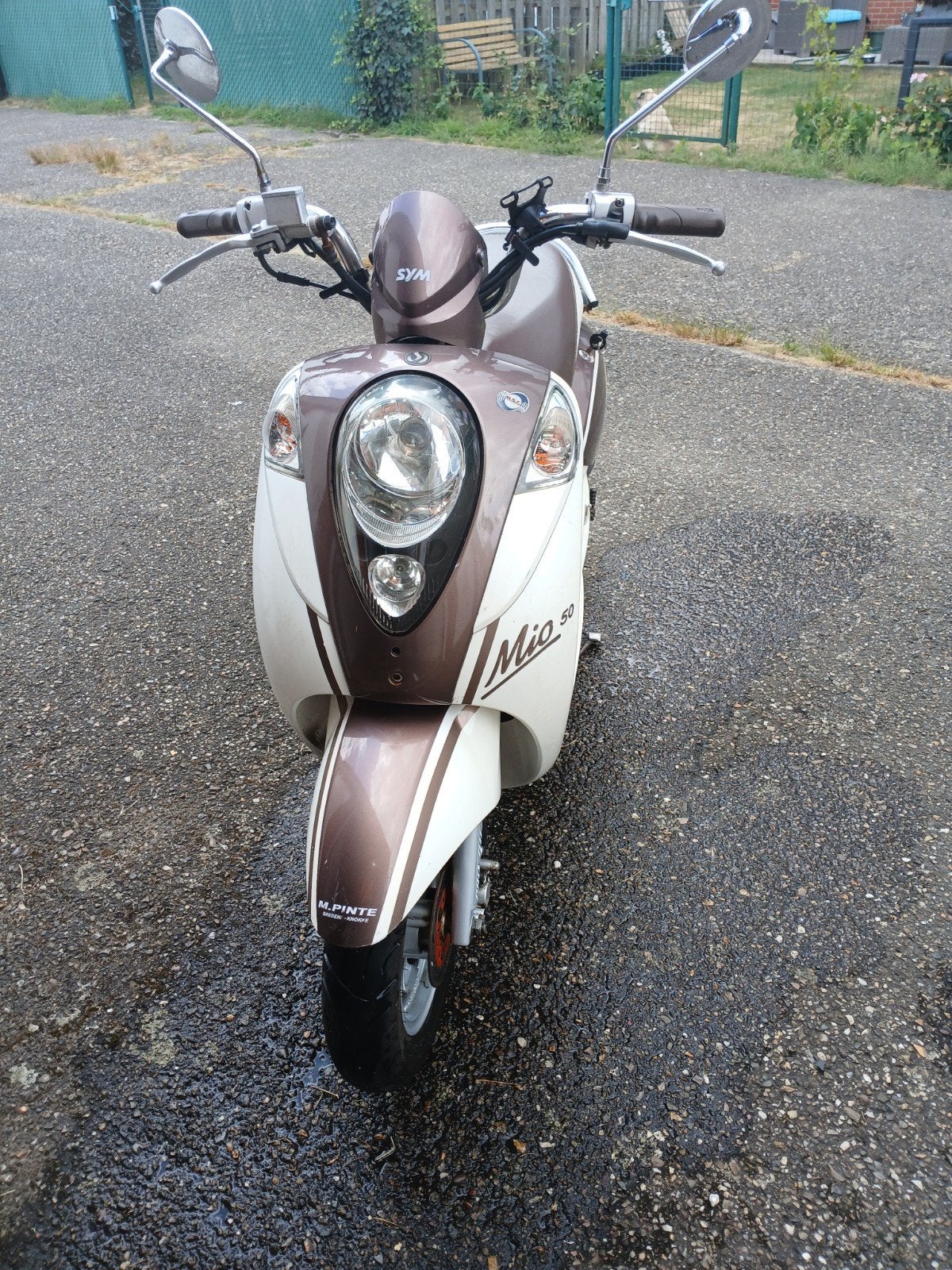 Te koop Sym Mio, kleur beige met bruin, Enlèvement, Mio