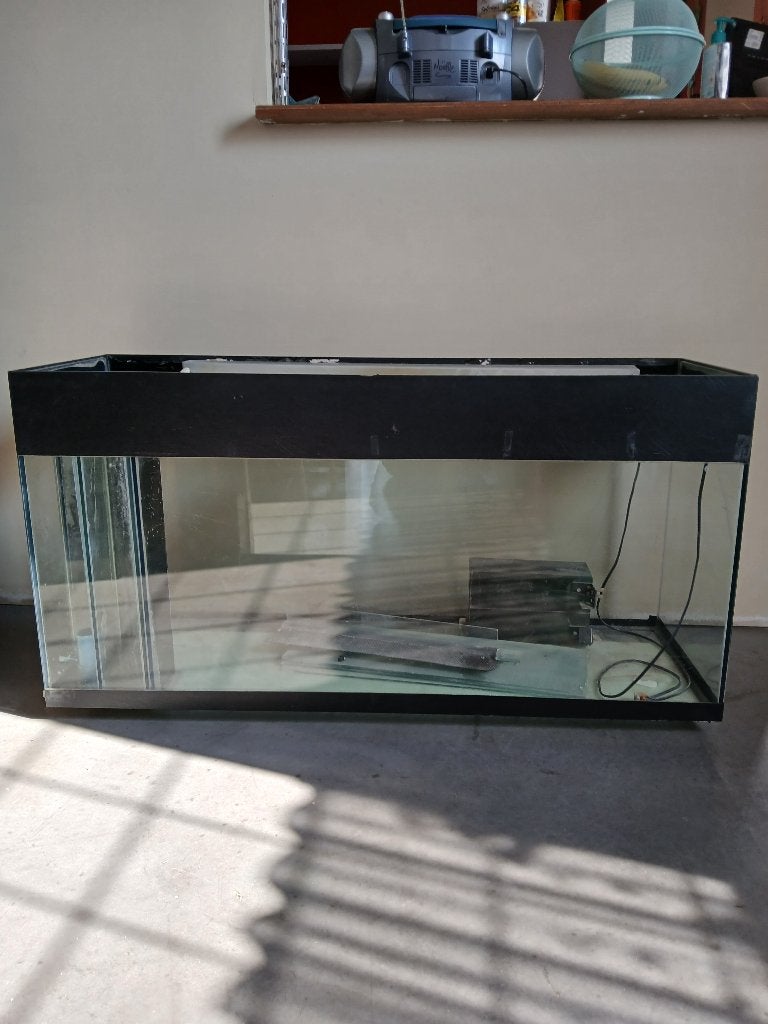 aquarium 300 l avec meuble rustique, Enlèvement, Utilisé, Aquarium vide