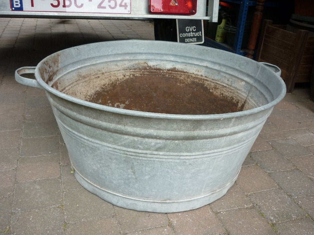 zinken kuip, Tuin en Terras, Ophalen, Gebruikt, Balkon, 60 tot 100 cm