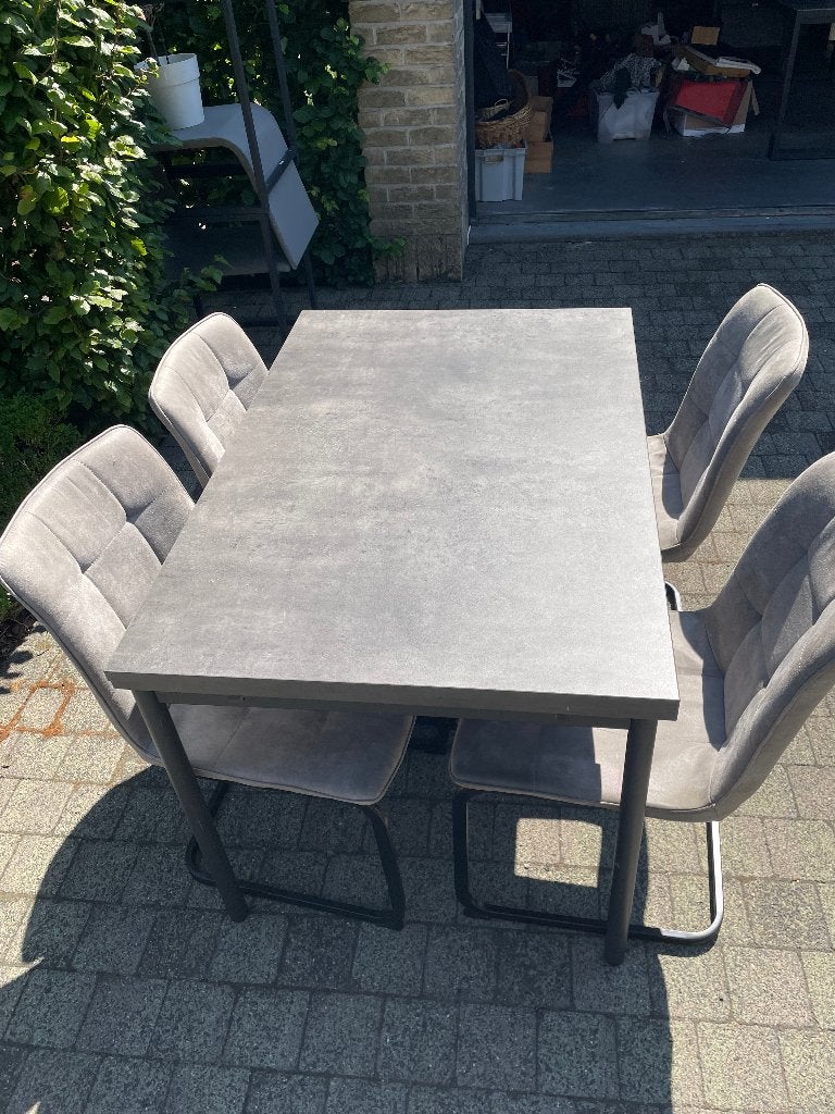 Eettafel/keukentafel 6 personen, Ophalen, Kunststof, Gebruikt, 100 tot 150 cm