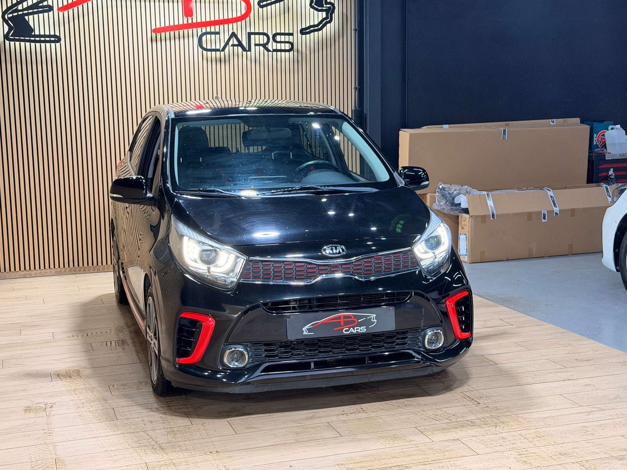 Kia Picanto 1.2i GT Line * GARANTIE 12 MOIS * (bj 2019), Auto's, Gebruikt, Zwart, Bedrijf, 5 deurs