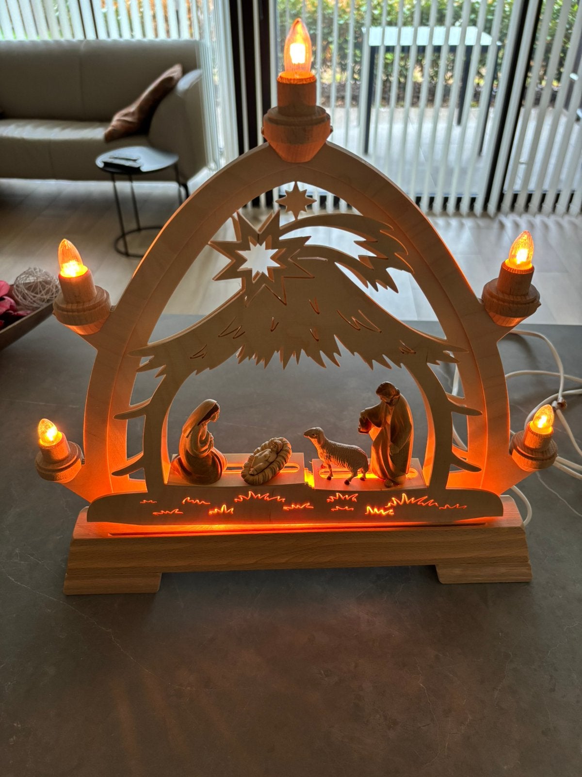 Lichtboog Kerst Taulin uit het Duitse Erzgebergte, Ophalen