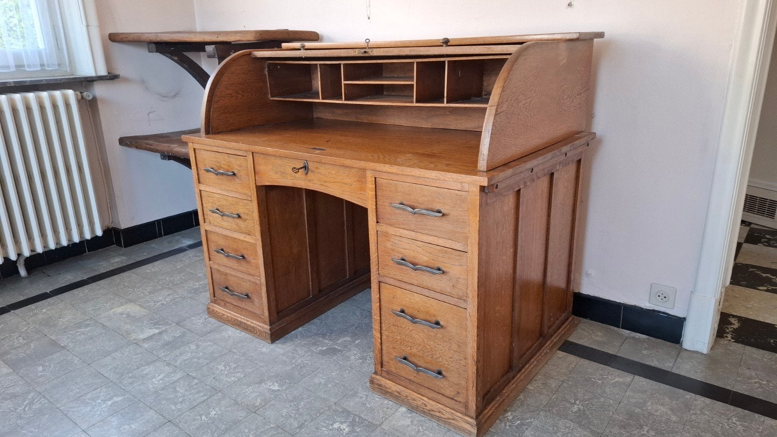 authentieke bureau jaren 50, Ophalen, 80 cm, 140 cm