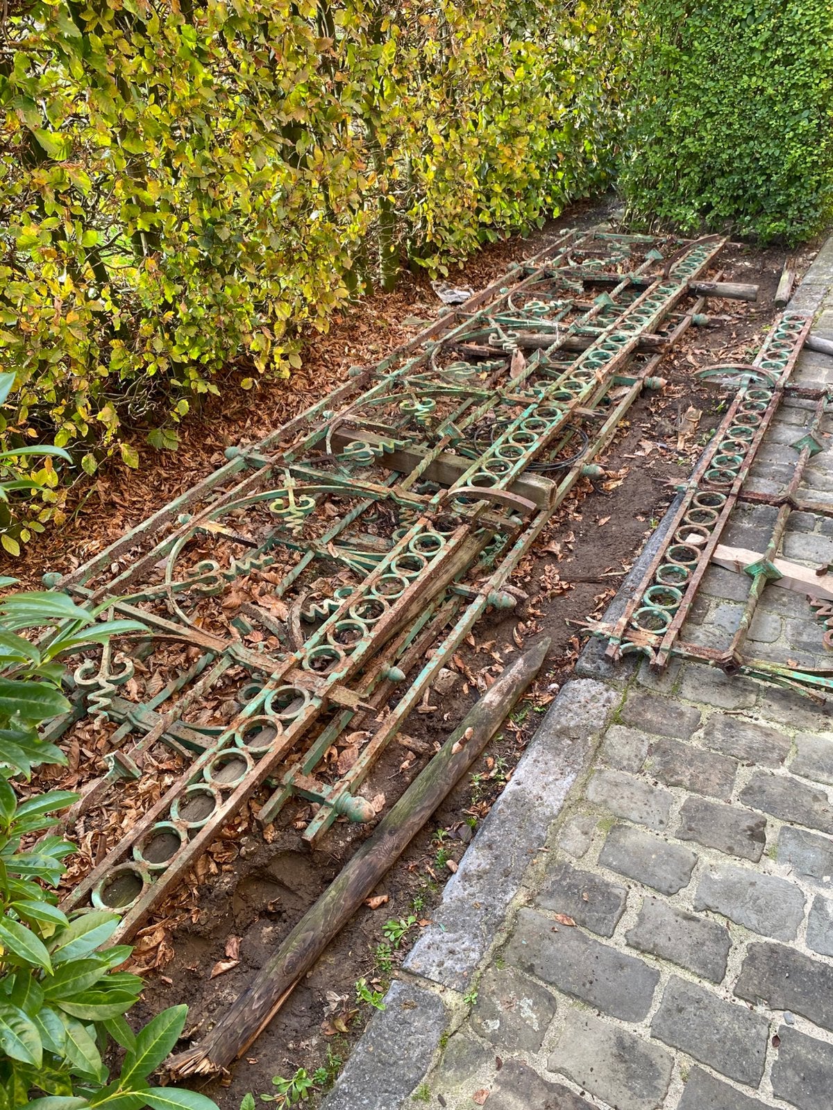 Antiek smeedijzeren hekwerk, Ophalen, Gebruikt, IJzer