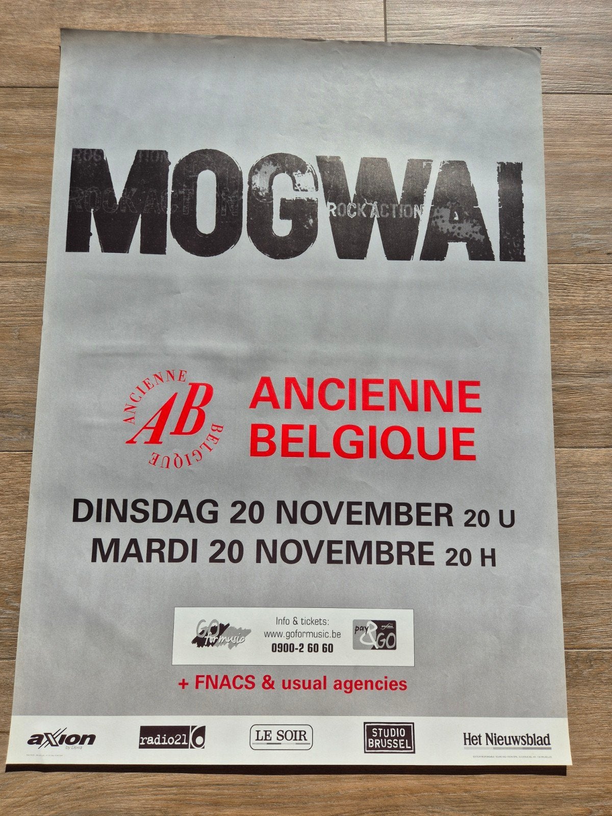 Concertposter Mogwai AB, Verzamelen, Posters, Ophalen of Verzenden, Zo goed als nieuw, Muziek