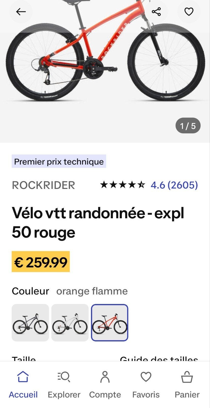 Velo rockrider expl 50 adulte 27.5p L NEUF !, Vélos & Vélomoteurs, Enlèvement