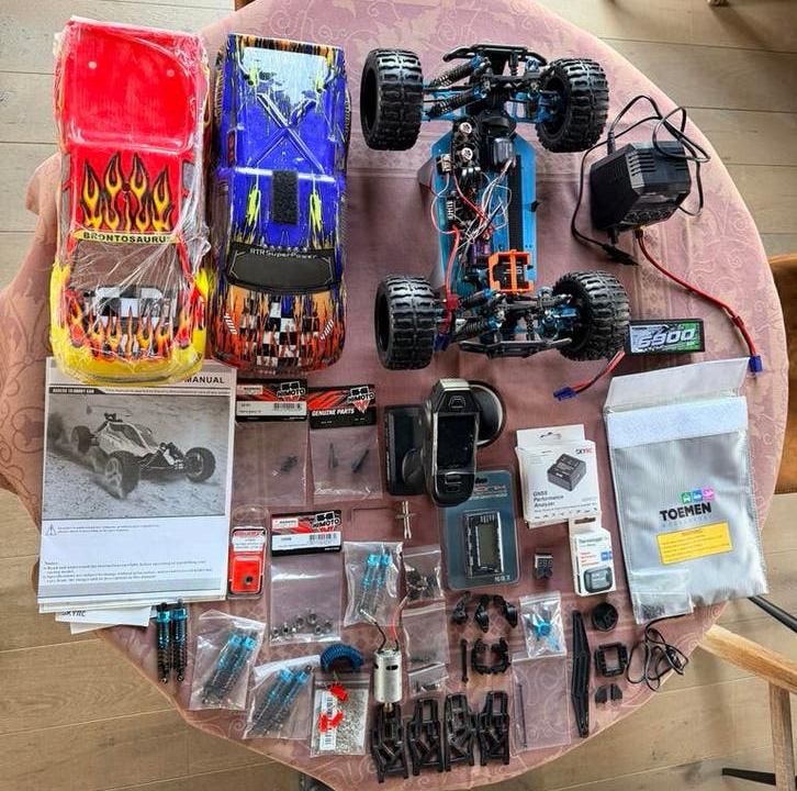 Himoto 1/10 4WD met Hobbywing Setup & Aluminium Upgrades RTR, Elektro, Auto offroad, Ophalen of Verzenden, Zo goed als nieuw