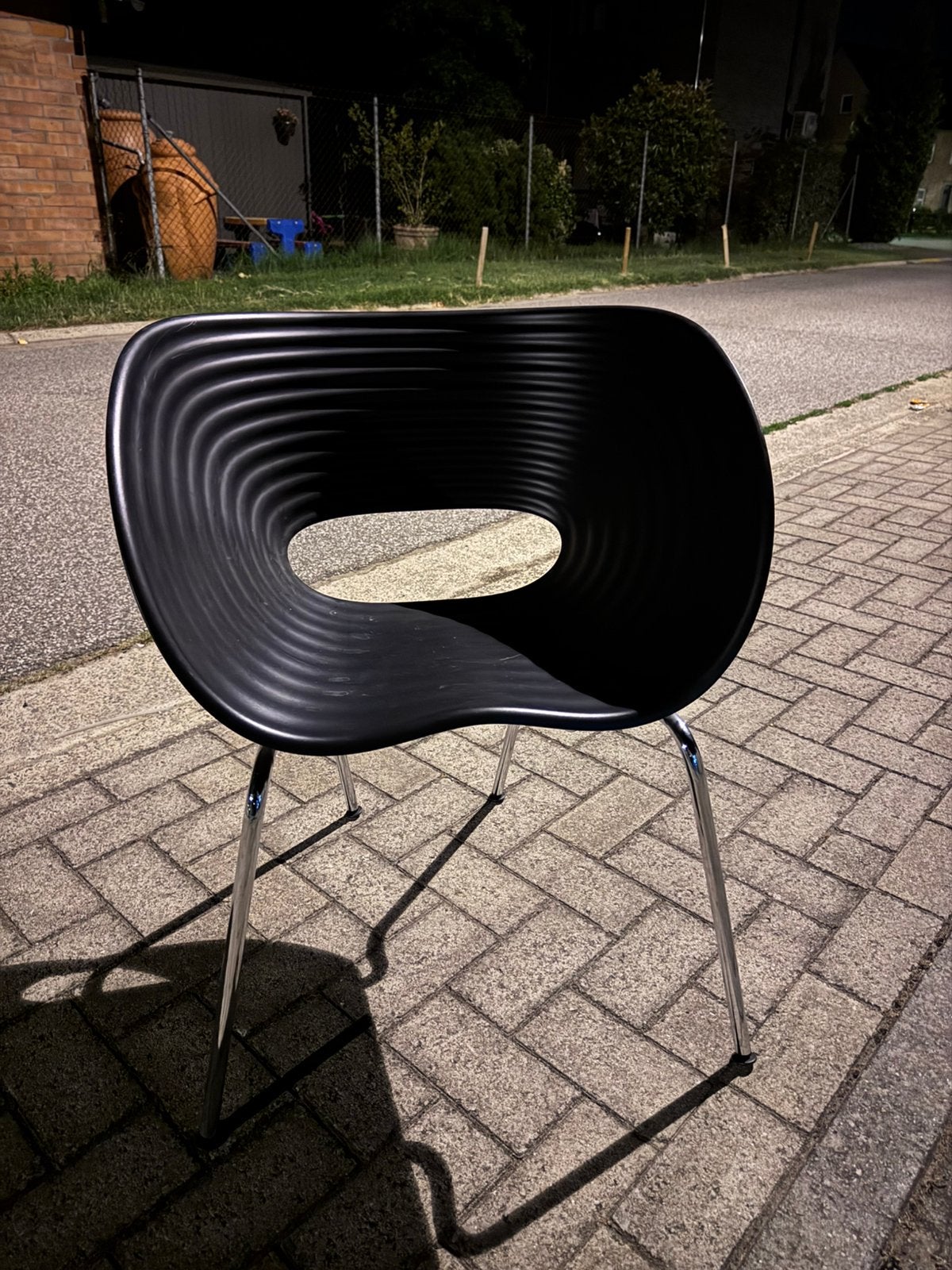Originele Vitra Tom Vac Designstoel, Ron Arad, zwart/chroom, Huis en Inrichting, Stoelen, Ophalen, Zwart, Kunststof