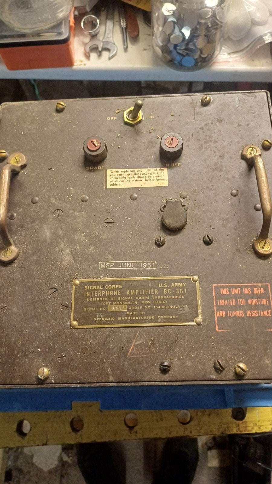 Interphone amplificateur BC-367, Collections, Enlèvement