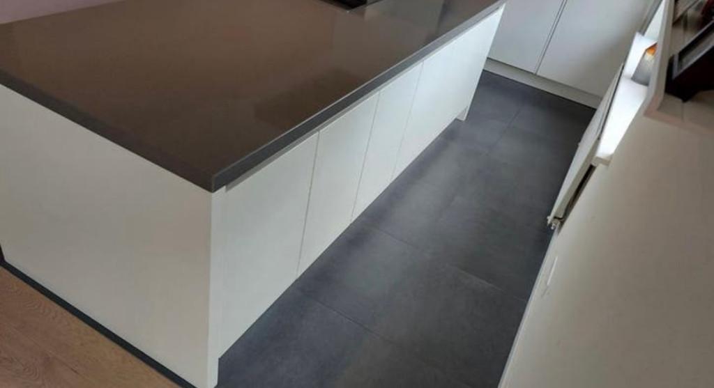 ✨ HOOGGLANS GREEPLOOS KEUKEN MET EILAND ✨, Wit, Graniet of Steen, Dubbelwandige keuken, Ophalen of Verzenden