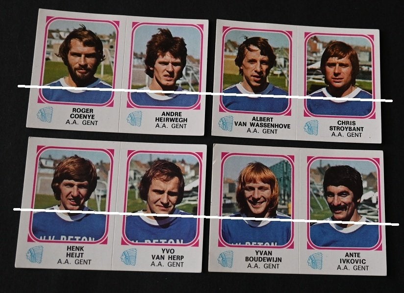 Panini/Football 77/KAA Gent/4 autocollants, Collections, Envoi, Comme neuf, Affiche, Image ou Autocollant