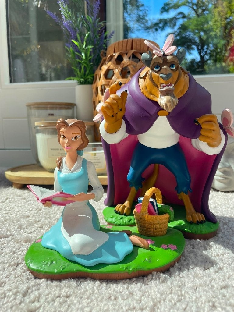 "Figurine La Belle et la Bête" - Scène Papillons, Enlèvement, Comme neuf