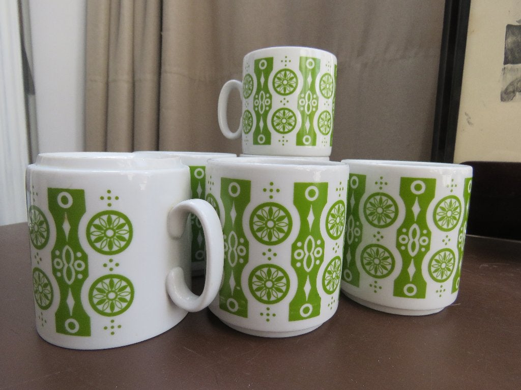 Ensemble de 6 tasses à café des années 1970 Bavaria, Enlèvement ou Envoi