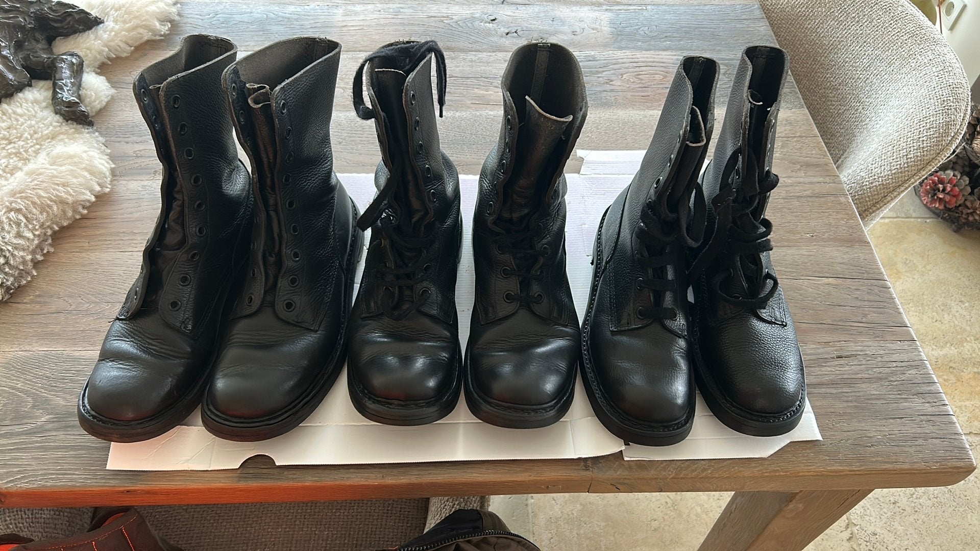 Bottines militaires, Vêtements | Hommes, Chaussures de marche, Comme neuf, Enlèvement, Noir