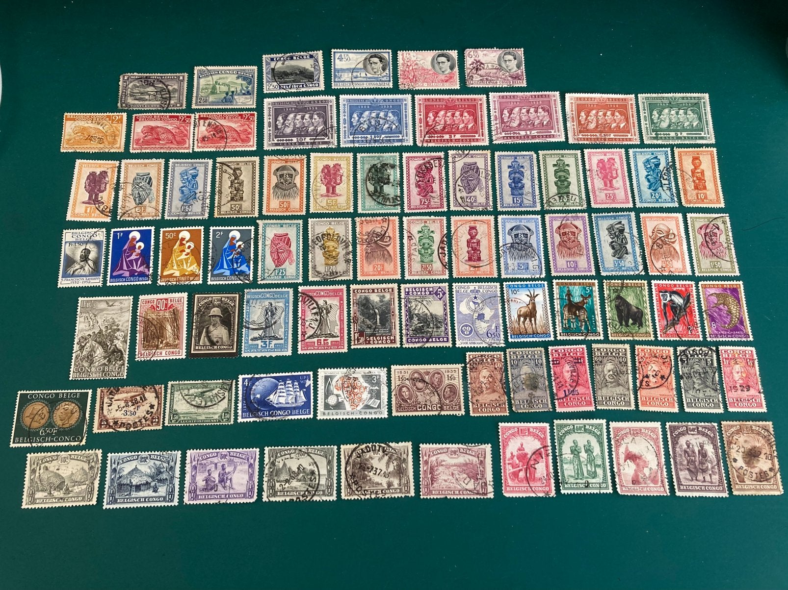 Lot postzegels Belgisch Congo, Ophalen of Verzenden, Gestempeld