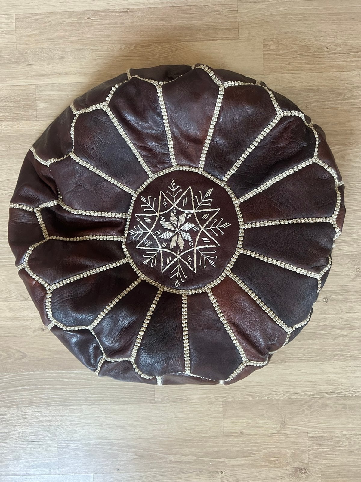 Bohemian Poef Dark Chocolate, Ophalen of Verzenden, Zo goed als nieuw