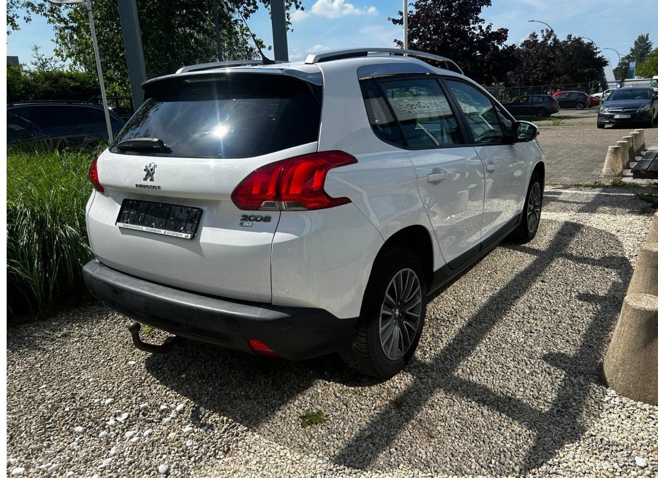 Peugeot automat benzine met keuring en garantie, Auto's, Peugeot, Stof, 4 cilinders, Wit, 5 zetels