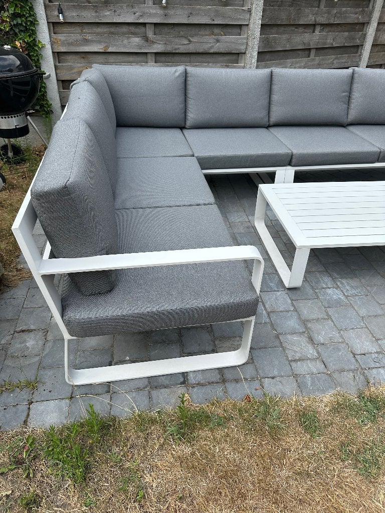 Loungeset, Tuin en Terras, Ophalen, Aluminium, Zo goed als nieuw, Loungeset