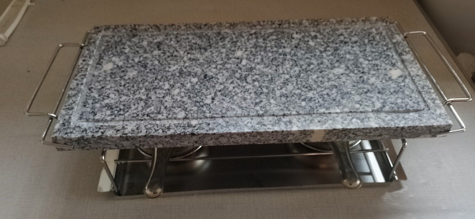 steengrill voor 2 personen, Ophalen of Verzenden, Gebruikt, Steengrill