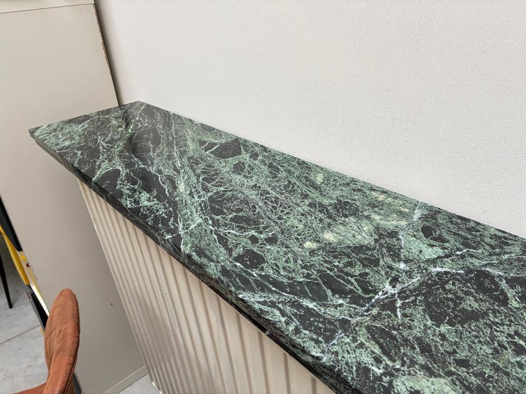 Groene marmeren venstertablet, Doe-het-zelf en Bouw, Plinten en Afwerking, Ophalen, Gebruikt, 100 tot 150 cm, Hardsteen