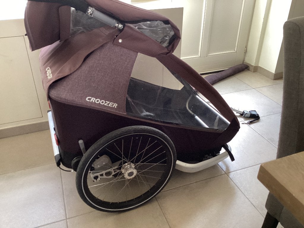 Kroozer kids vaaja 2 fietskar, Ophalen, Vering, 20 tot 40 kg, Zo goed als nieuw