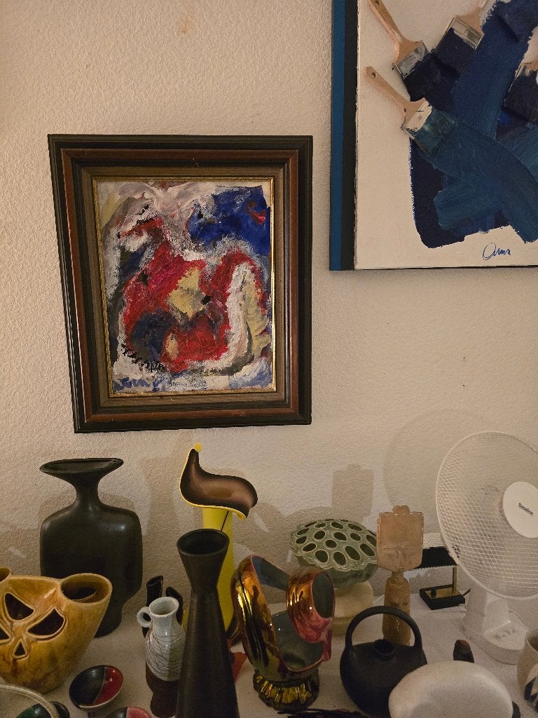 Peinture à l huile de Jorn Asger 1960 #COBRA#APPLE Picasso, Enlèvement ou Envoi, Autres matériaux, Utilisé, 80 cm