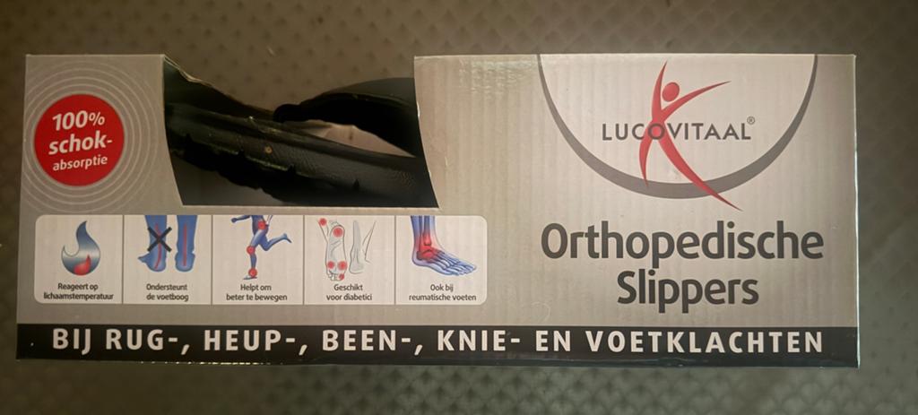 Orthopedische slippers maat 39/40, Zwart, Nieuw, Ophalen, Slippers