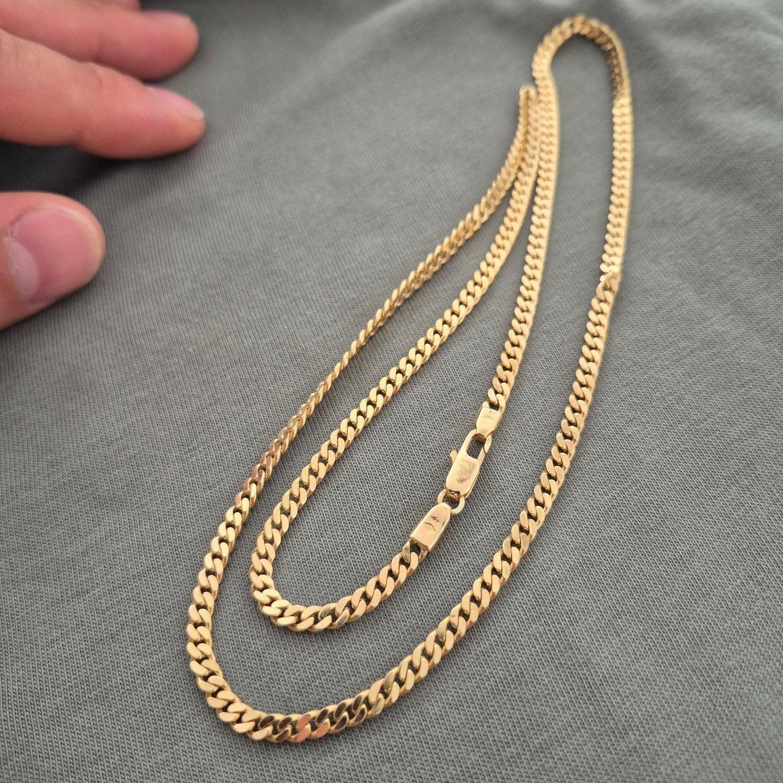 18 karaat massiv goud manen Ketting, Bijoux, Sacs & Beauté, Colliers, Enlèvement, Neuf, Or, Or