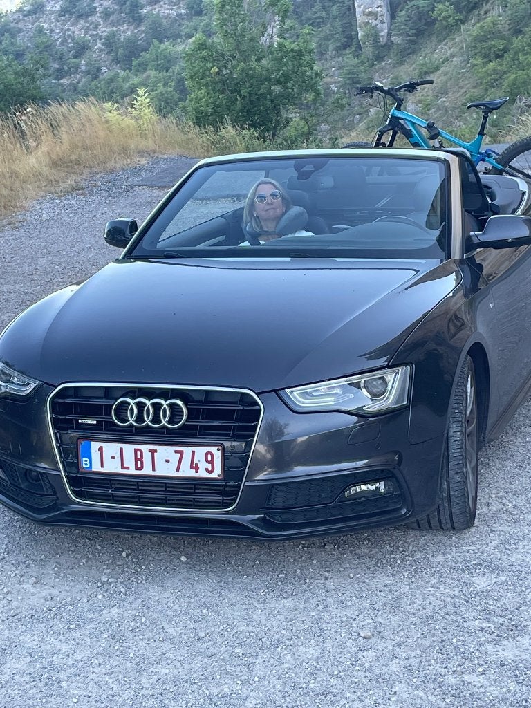 Audi A5 cabrio 3xs-line Quattro, Auto's, Automaat, Cabriolet, Zwart, Leder