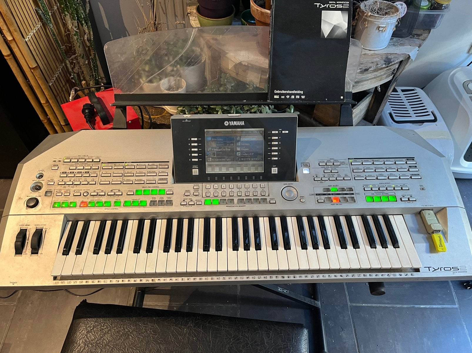 Yamaha Tyros2 keyboard, Muziek en Instrumenten, Keyboards, Ophalen, Gebruikt, 61 toetsen, Yamaha