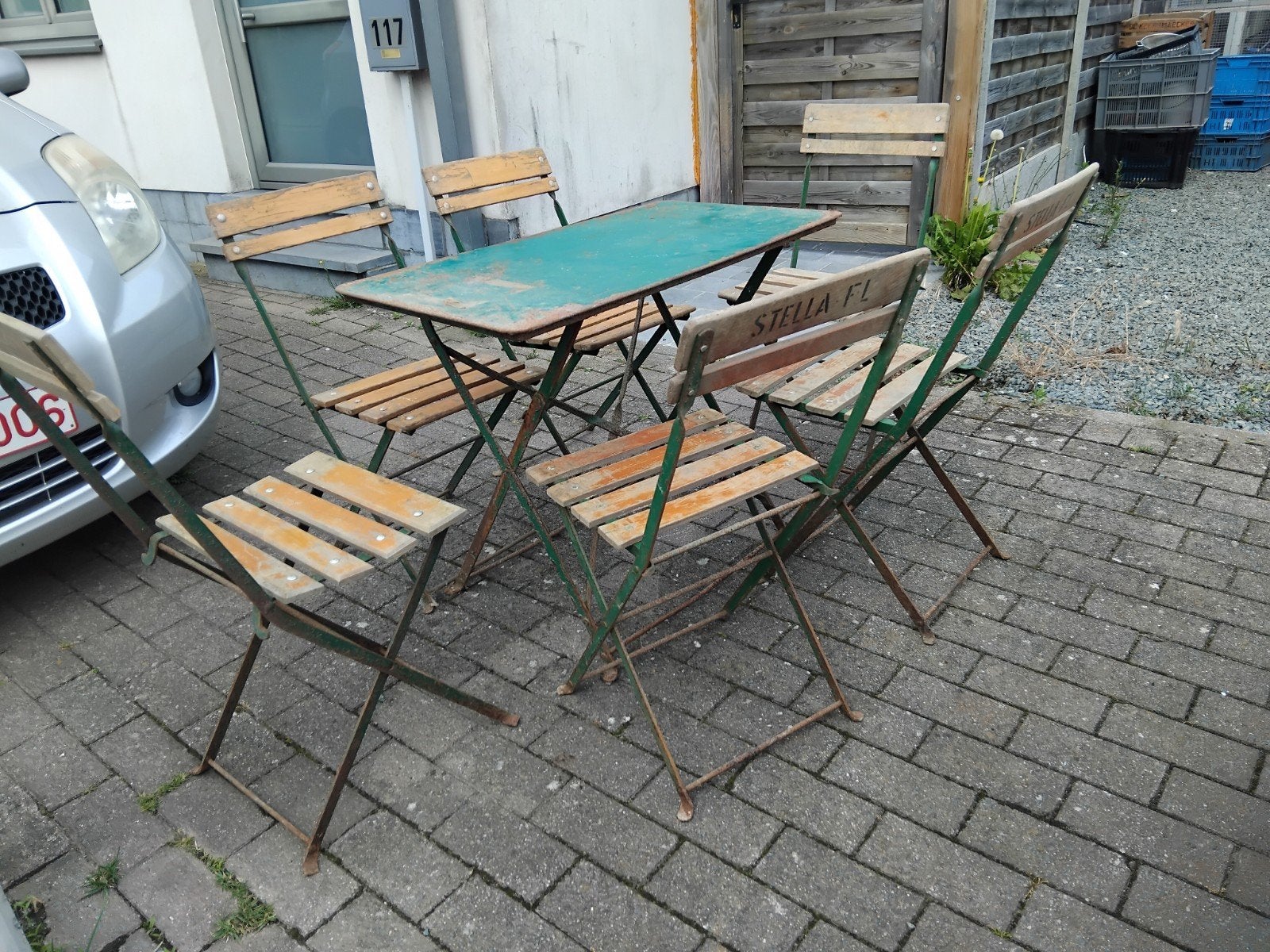 PlooiTafel  met 6 plooistoelen  stella artois, Ophalen, Stella Artois