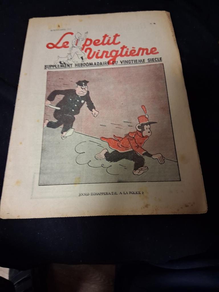 Tintin: Le petit vingtieme No 46. 18/11/1937. Utilise/bon., Enlèvement ou Envoi, Une BD, Utilisé, Hergé