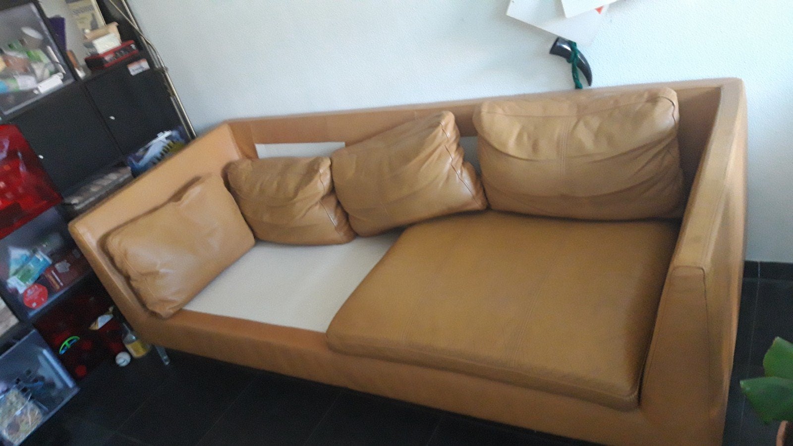 IKEA Stockholm 3 zits bank imcompleet, Ophalen, Gebruikt, Driepersoons, Leer