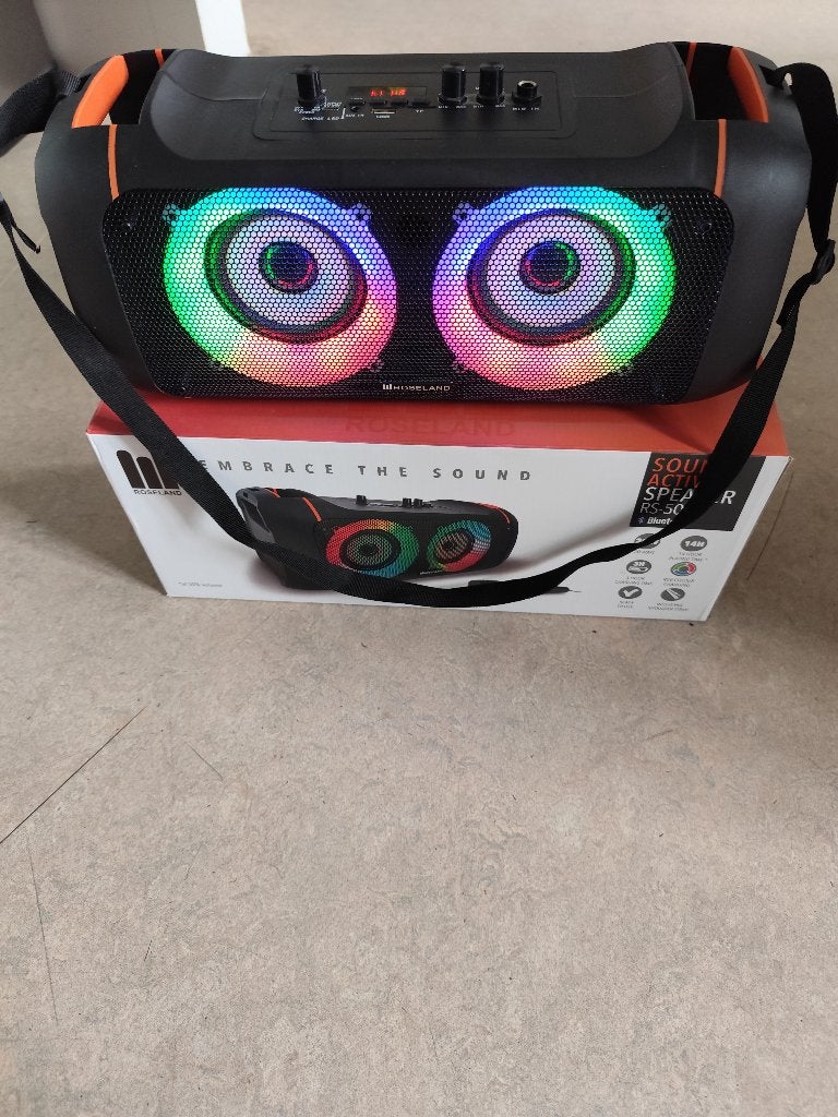 Roseland RS-500 Party Speaker 20W met Bluetooth en AUX, TV, Hi-fi & Vidéo, Enceintes, Autres marques, Enceinte de fête, Comme neuf