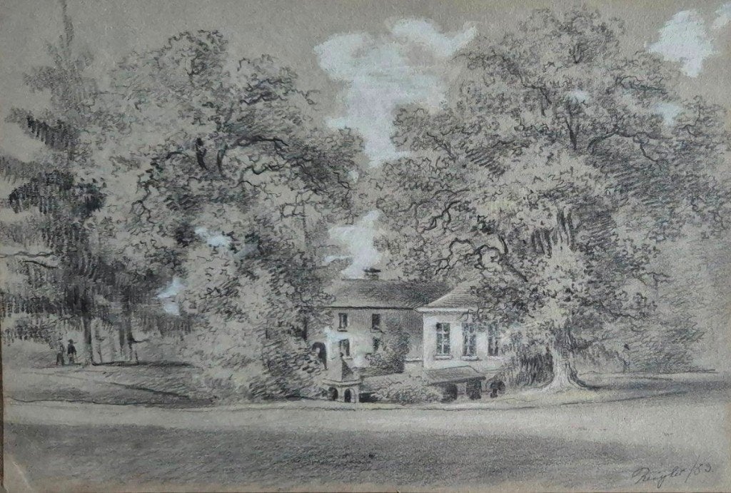 Alphonse Reigler – Géronstère à Spa – 1883, Enlèvement ou Envoi, Dessin