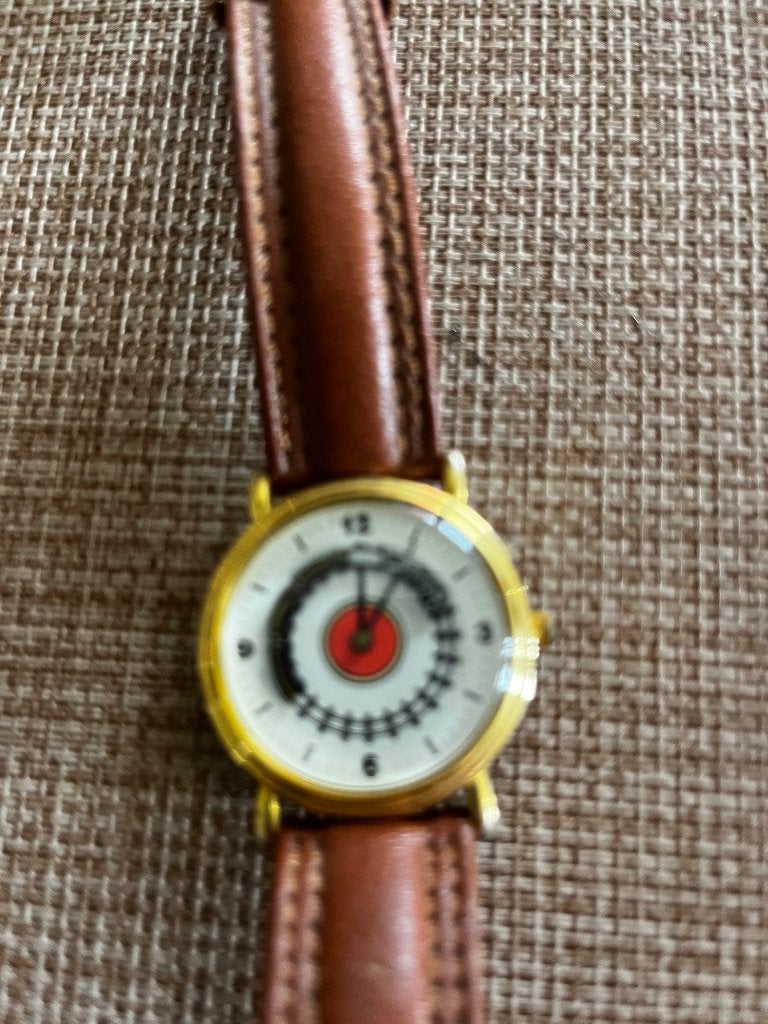 Montre homme - motif "TRAIN", Enlèvement, Utilisé, Train, Autres types