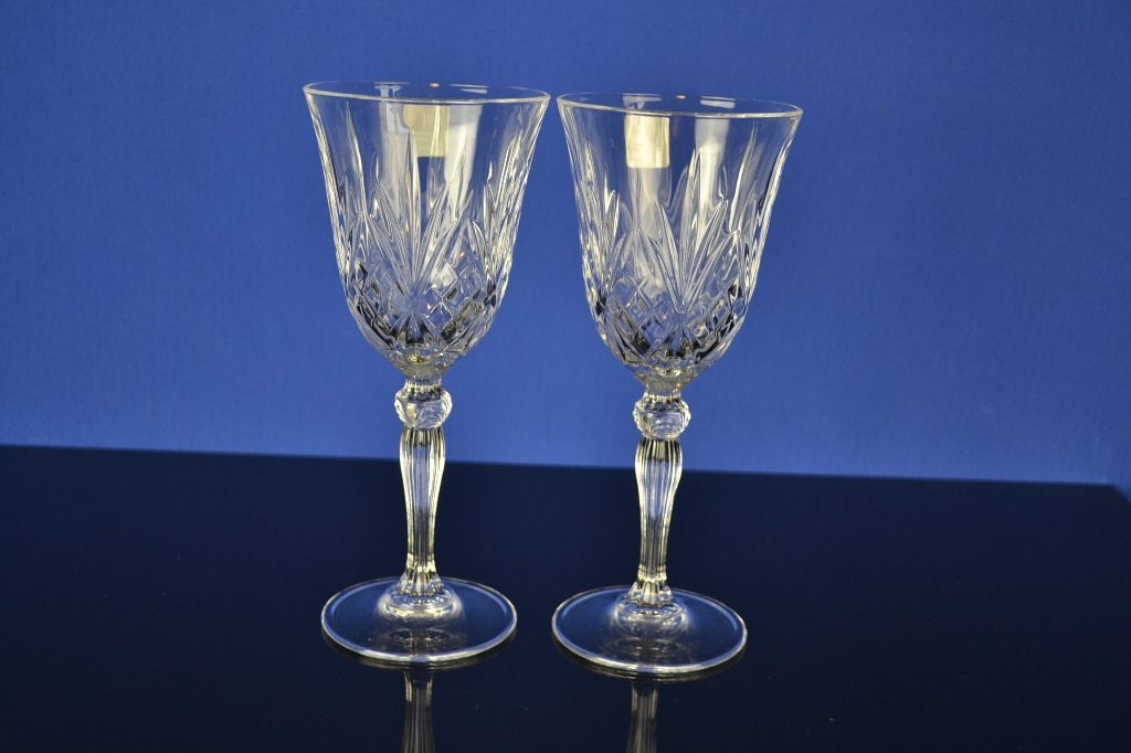 Luxe Kristallen Wijnglazen – Set van 2 | Handgeslepen