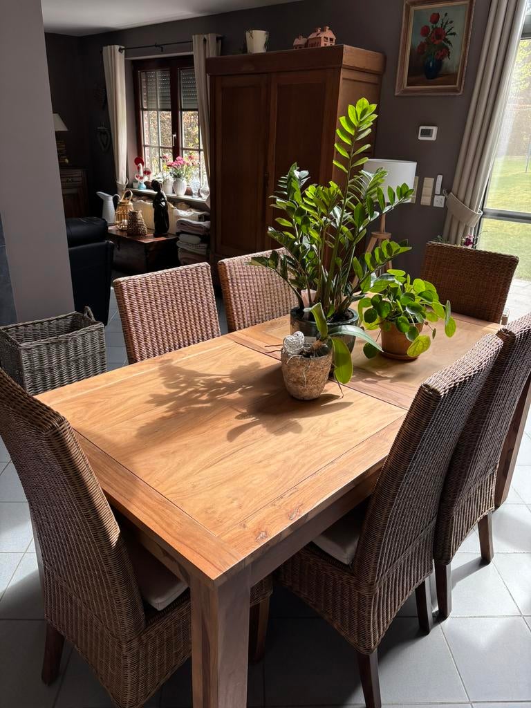 Table de salle a manger, Huis en Inrichting, Ophalen, Zo goed als nieuw, Rechthoekig