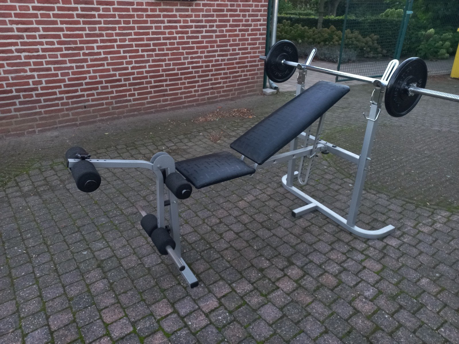 Kettler bench gewichtendrager + gewichten, Ophalen, Gebruikt, Armen, Fitnessbank