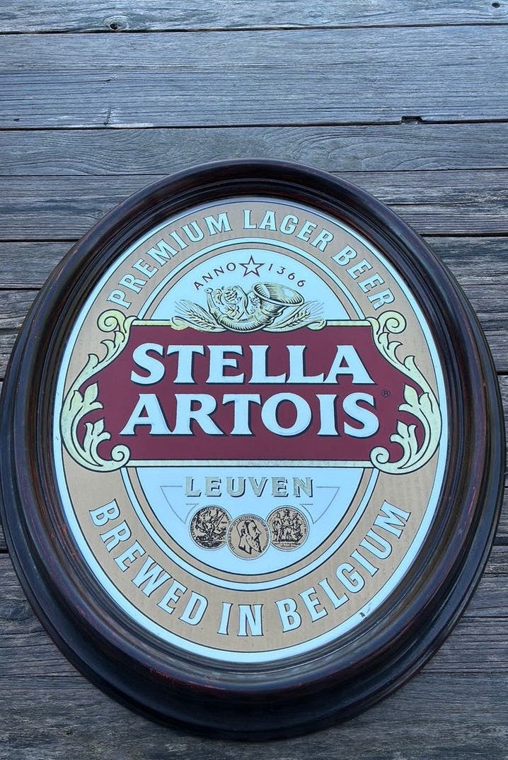 Stella Artois spiegel, Verzamelen, Ophalen, Zo goed als nieuw, Reclamebord, Plaat of Schild, Stella Artois